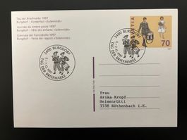 Postkarte Tag der Briefmarke 1997 Burgdorf