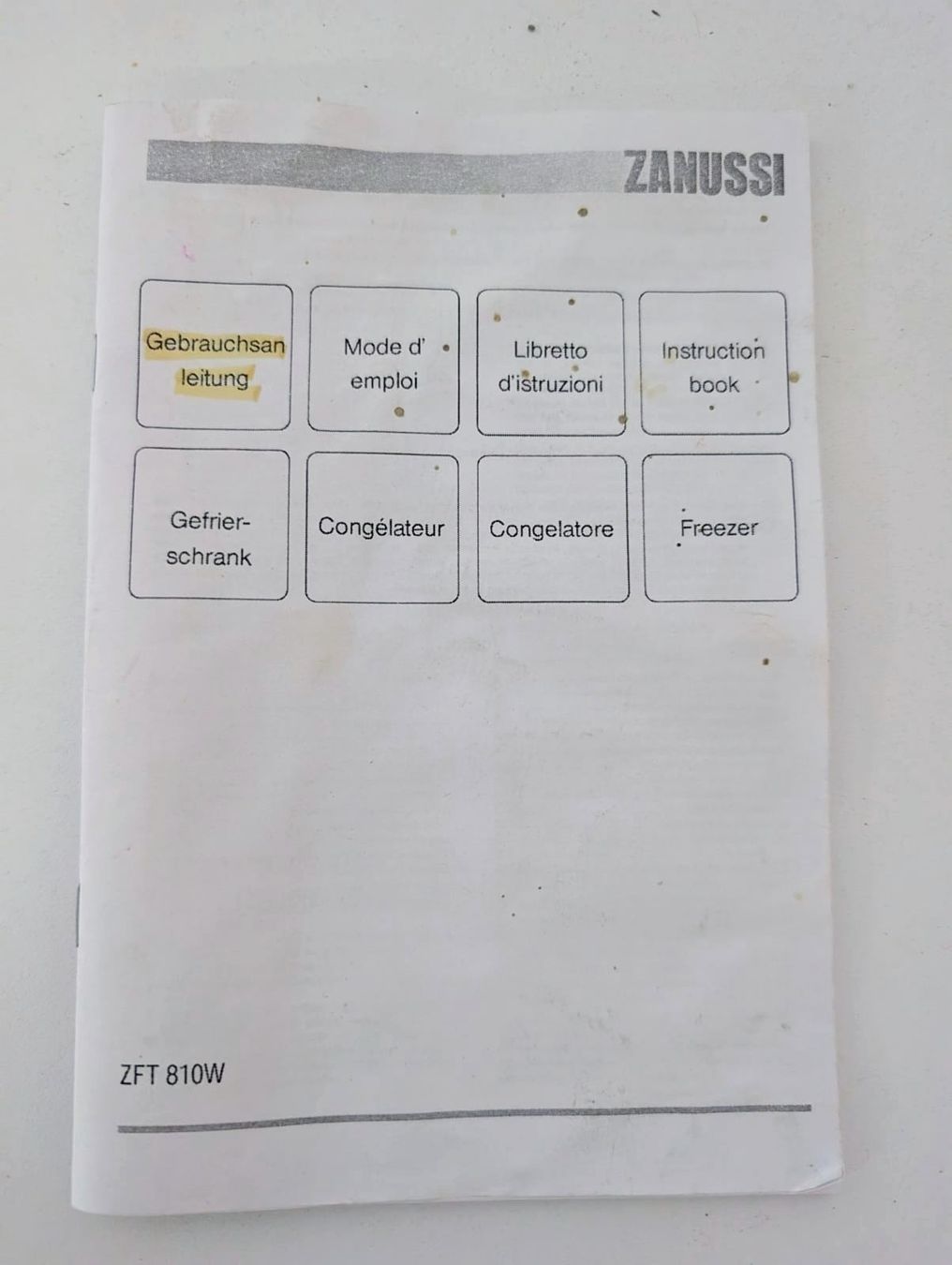 Congelatori: Tiefkühler Zanussi zft810w – Usato da Amriswil venduto da rabi66 2