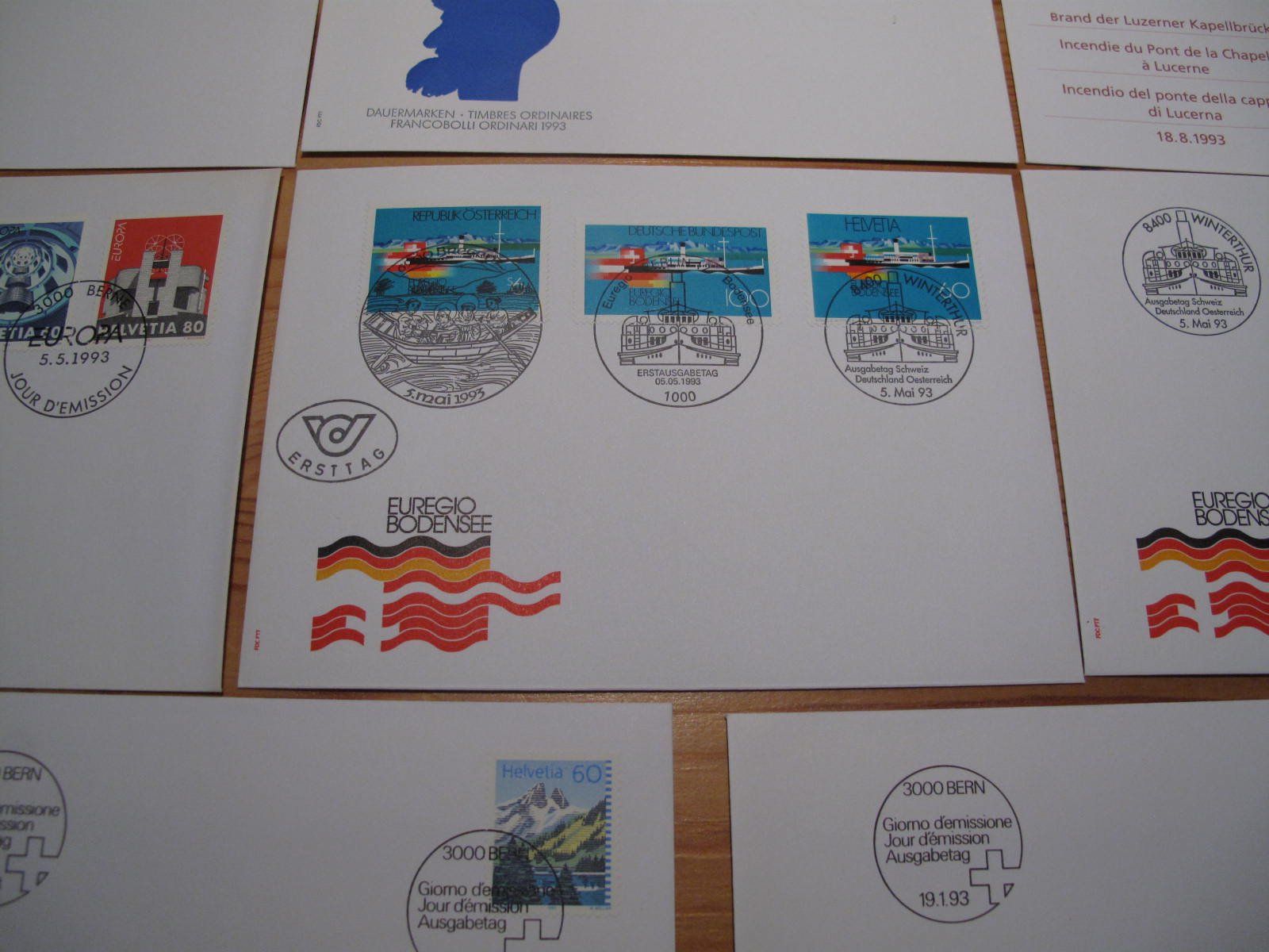 Tutti i francobolli: Schweiz FDC 1993 – Usato da Wil SG venduto da fva01 1