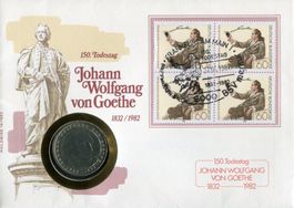 Numisbrief/Münzbrief  -  "Johann Wolfgang von Goethe", 1982