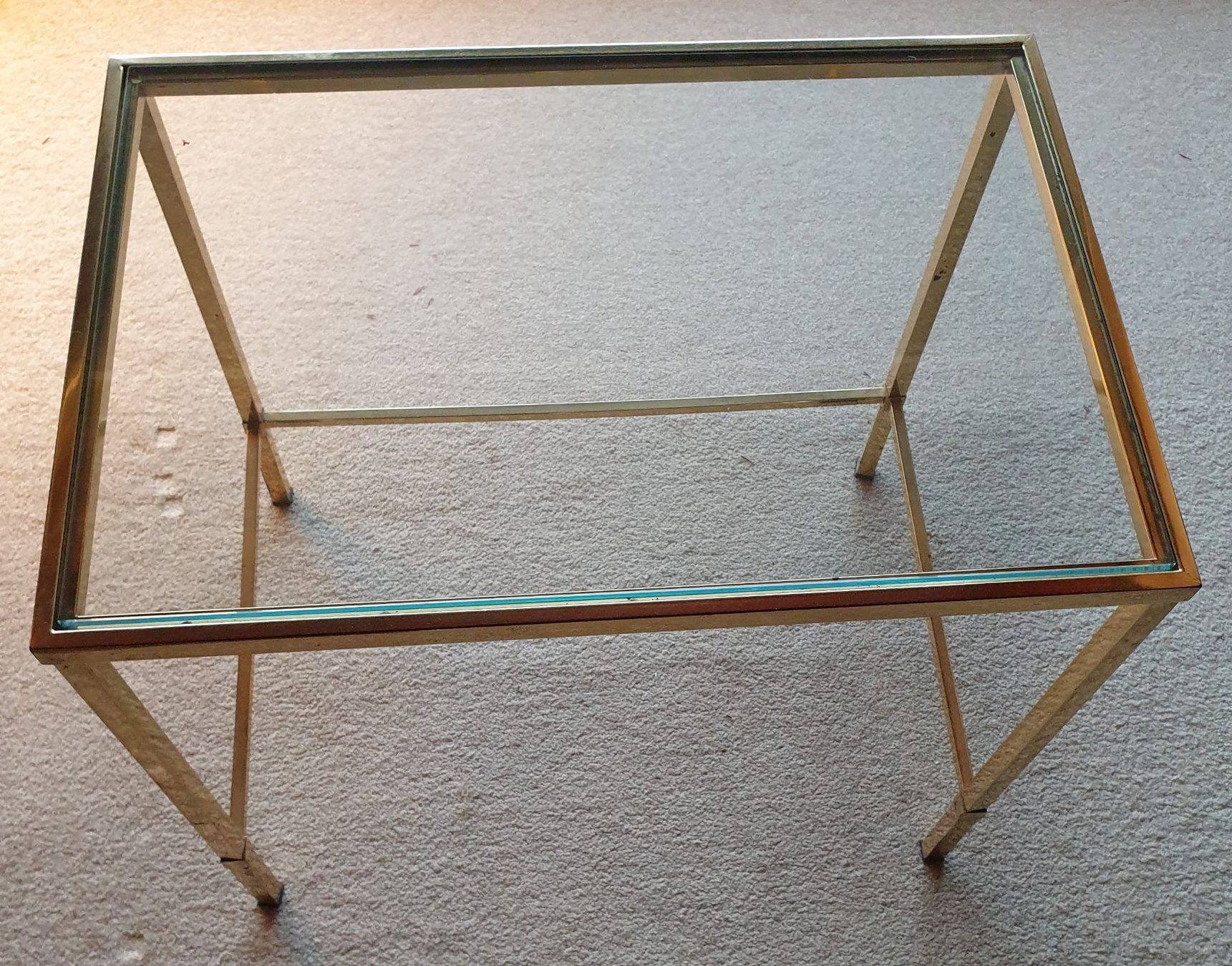 Set di tavolo e panche: Glas-Beistelltische 3er Set – Usato da Hünenberg venduto da pma_dm5g 2