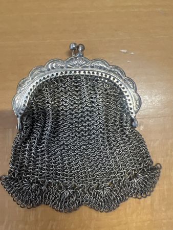 Vintage Kettenbörse/ Geldbeutel mit Bügelverschluss,
