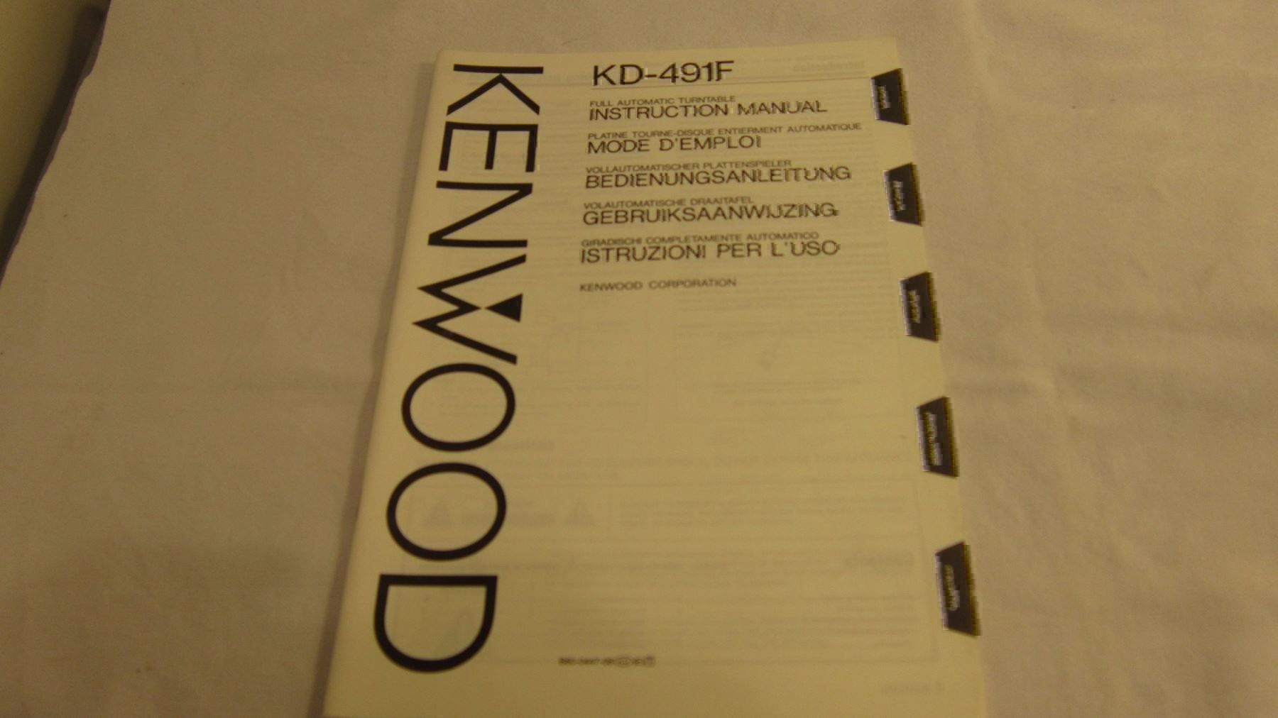 Libri: KENWOOD KD-491 K (191) – Usato da la Chaux-de-Fonds venduto da Lampe