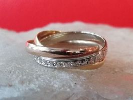 Glamouröser 3 Anneaux Ring aus 18 Karat