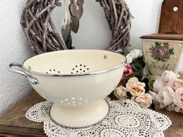 Vintage Küchensieb - Emaille - Shabby