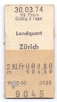 Billette Landquart - Zürich