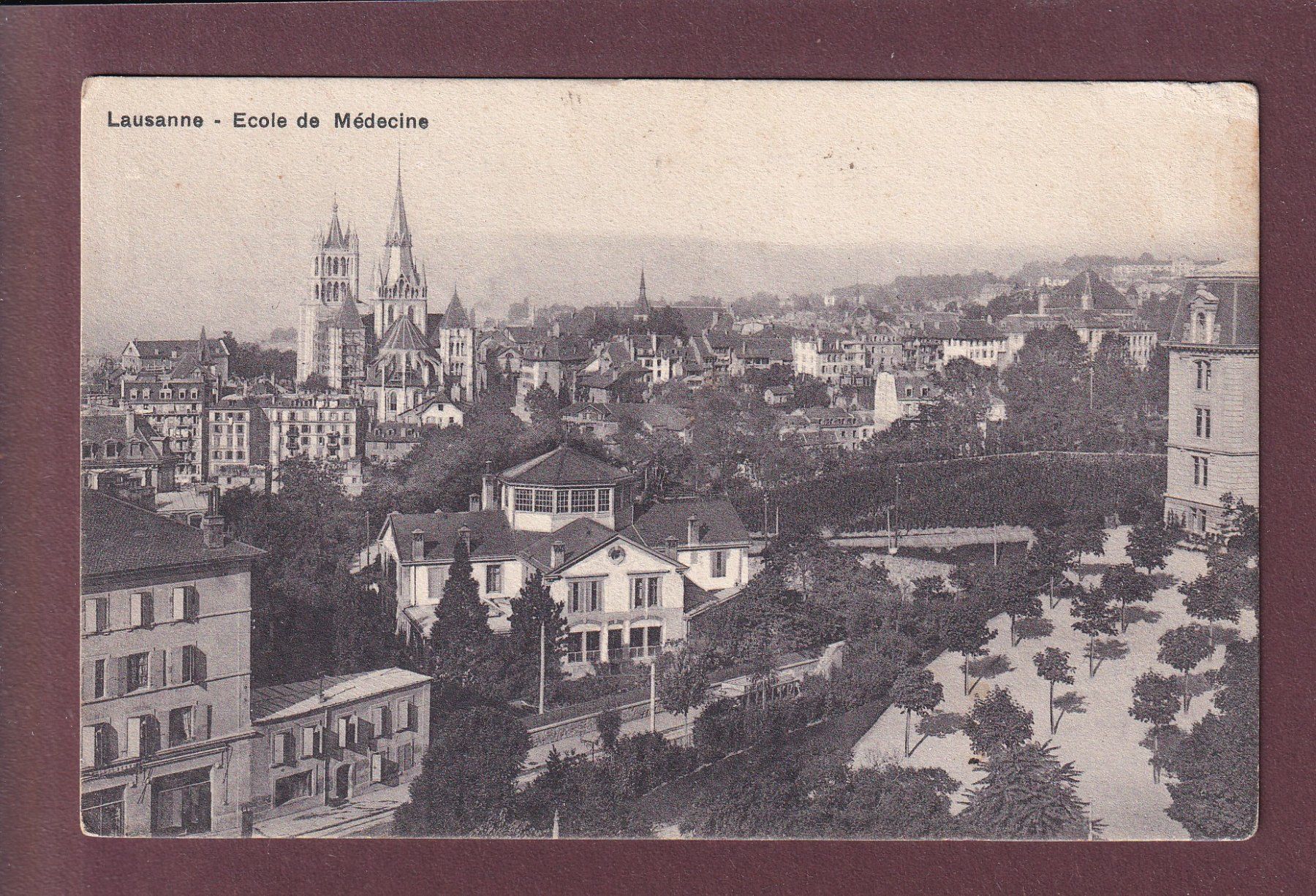 Cartoline postali: LAUSANNE - Ecole de Médecine - 1911 – Usato da Pully venduto da nicecards