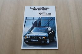 BMW 5er Sonderausstattungen Prospekt 1989