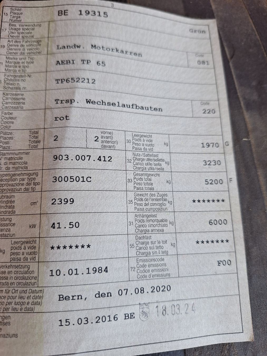 Aebi Trattori: Aebi TP 65 S mit Ladegerät Ld 31 kurz – Usato da Rüegsbach venduto da Pel1 9