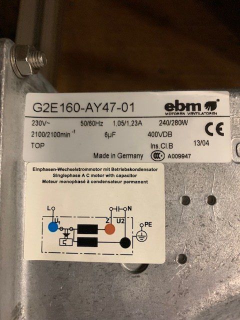 Luftreiniger: Radiallüfter ebm G2E160-AY47-01 – Gebraucht aus Wangen SZ von  2