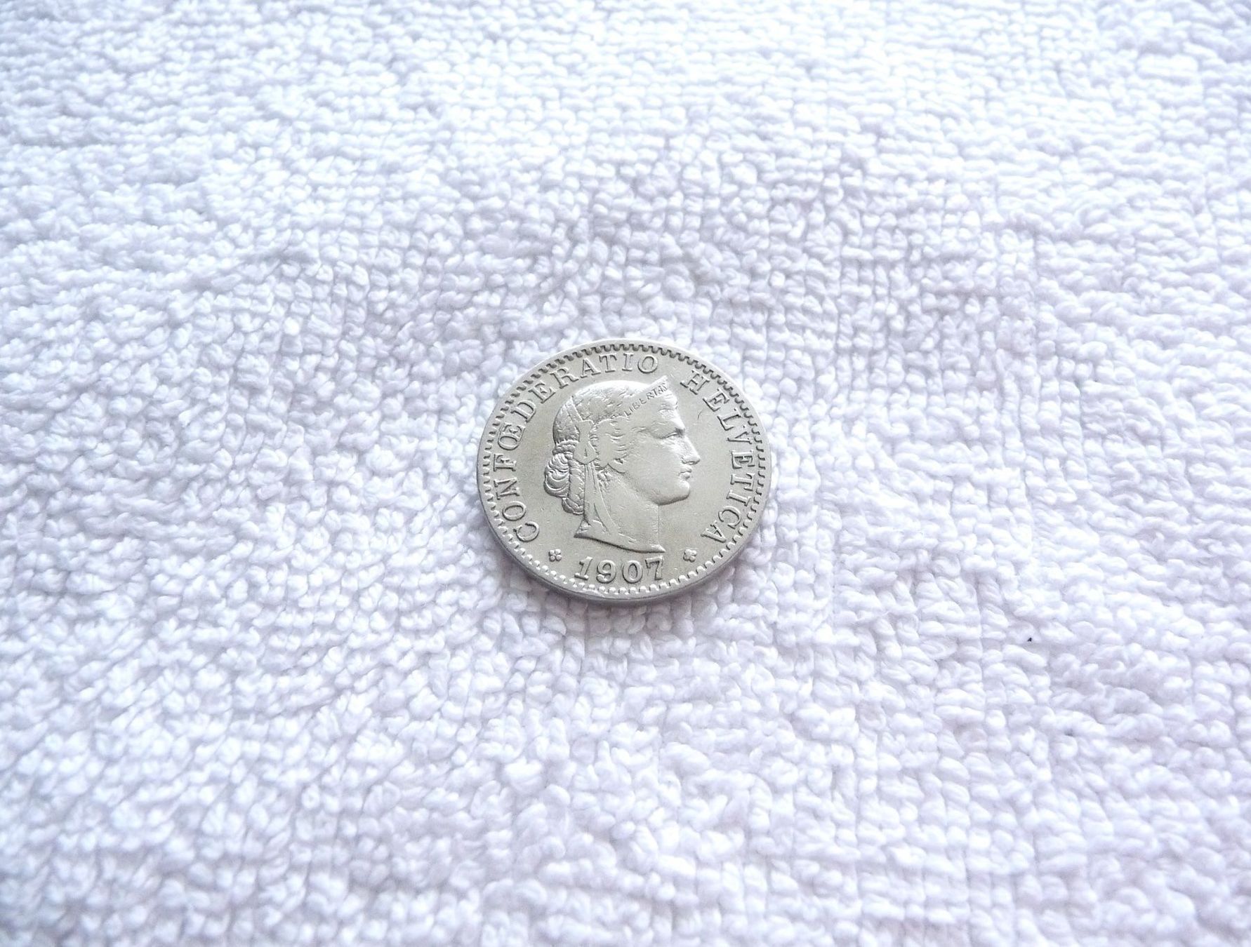 Tutti le monete: 20 centimes/rappen 1907 – Usato da Nyon venduto da Ilmi09