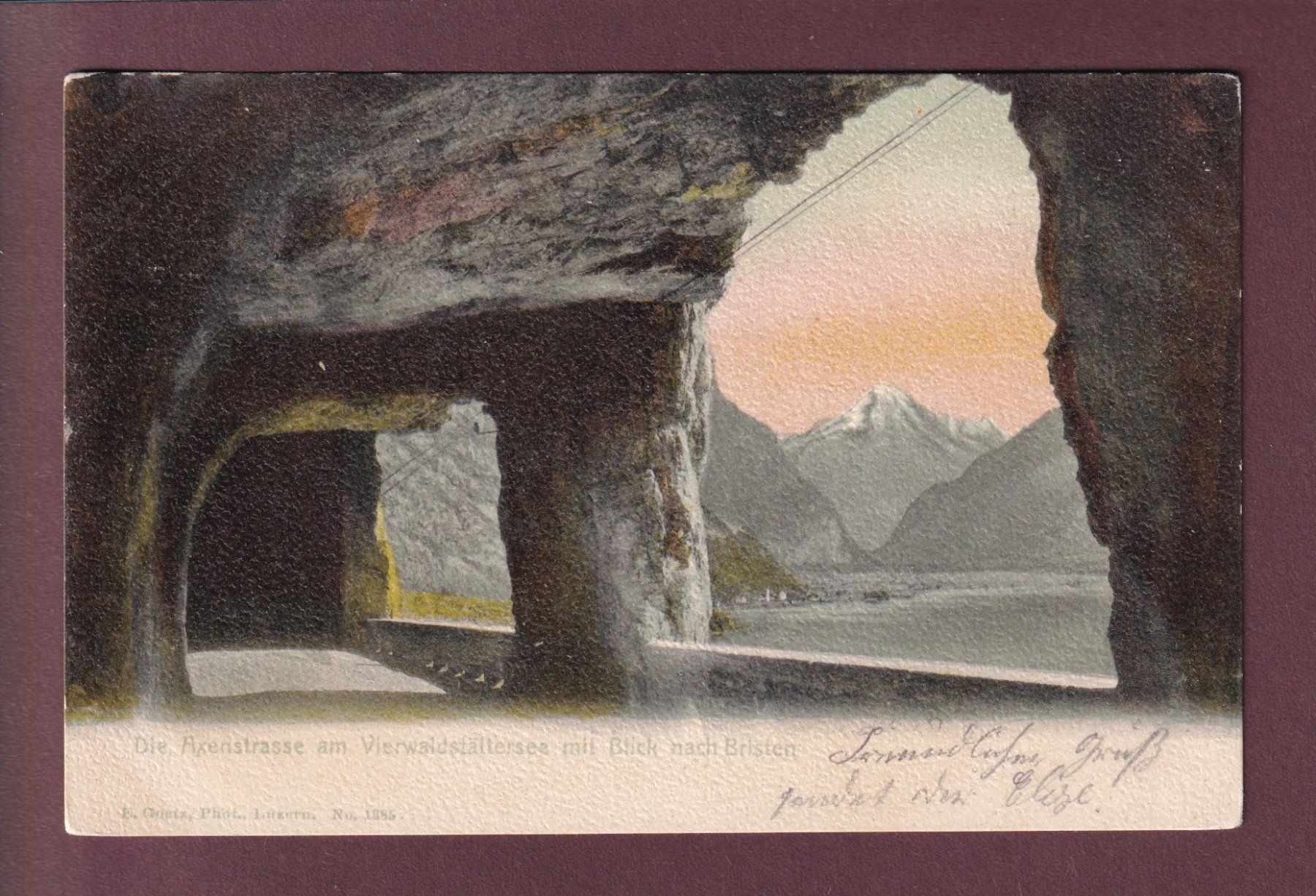 Cartoline postali: AXENSTRASSE - Bristen - 1907 – Usato da Pully venduto da nicecards