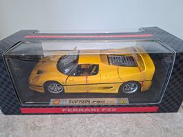 Modellauto Ferrari F50 1995 gelb Maisto 1:18
