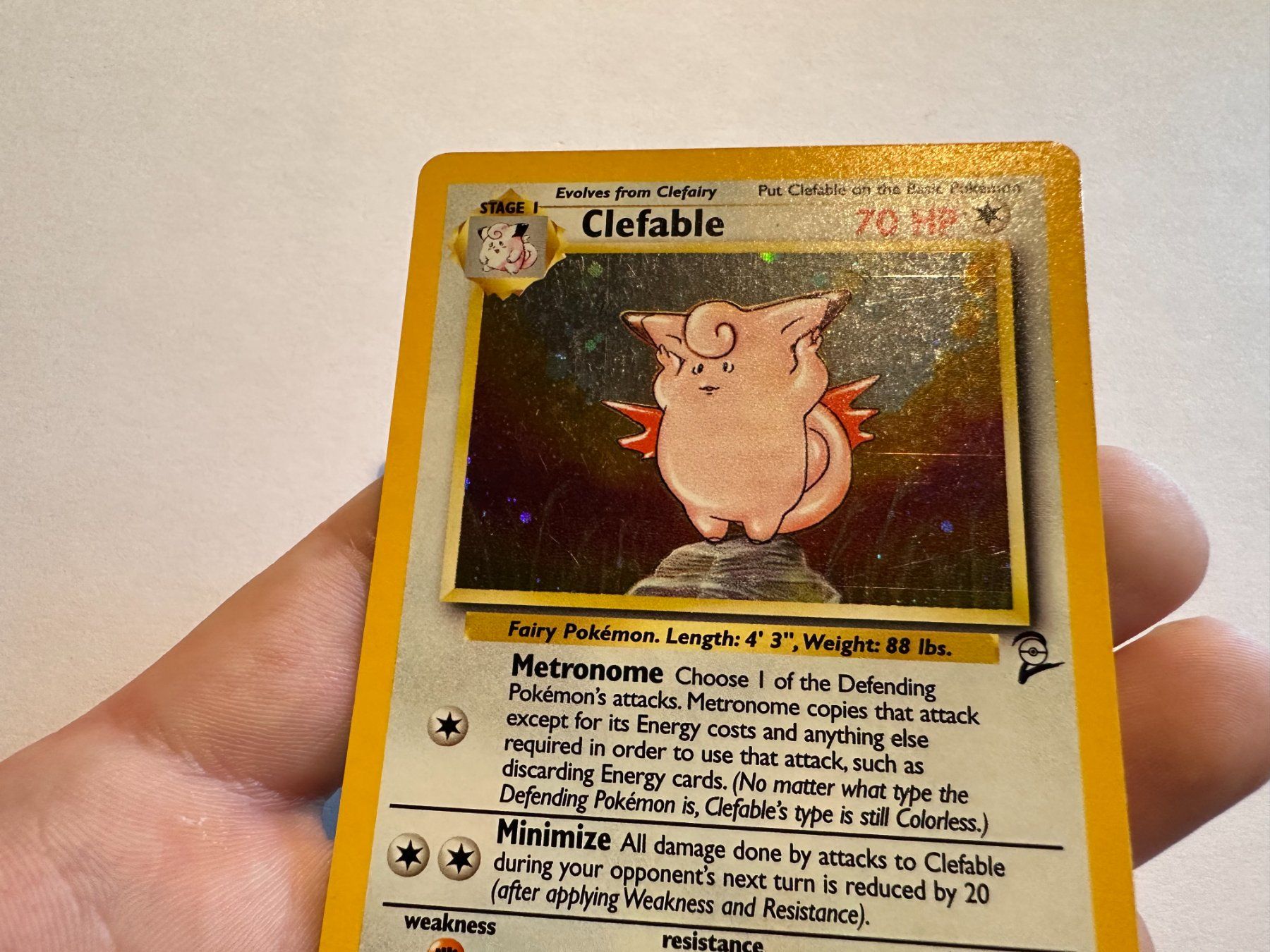 Pokémon Carte collezionabili: Clefable holo Base 2 EN – Usato da Hagendorn venduto da Pokecollectorch 3