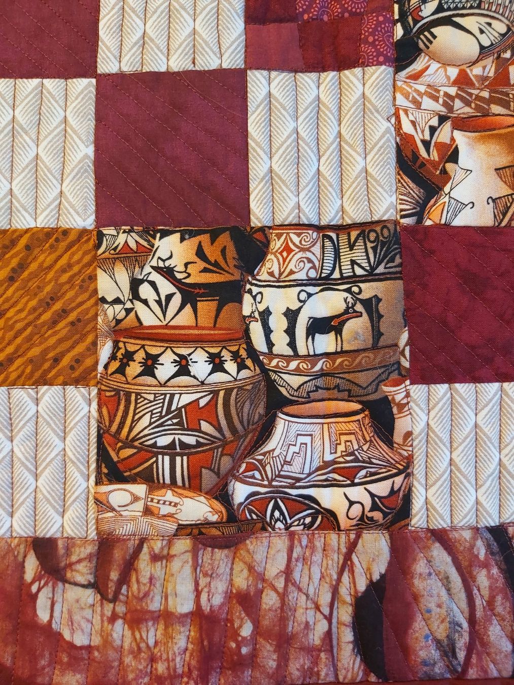 Toutes les décorations: Patchwork Quilt "Amphore" Unikat 99 x 66 cm – Neuf (Voir description) à Wetzikon ZH par Meltingpot29 2