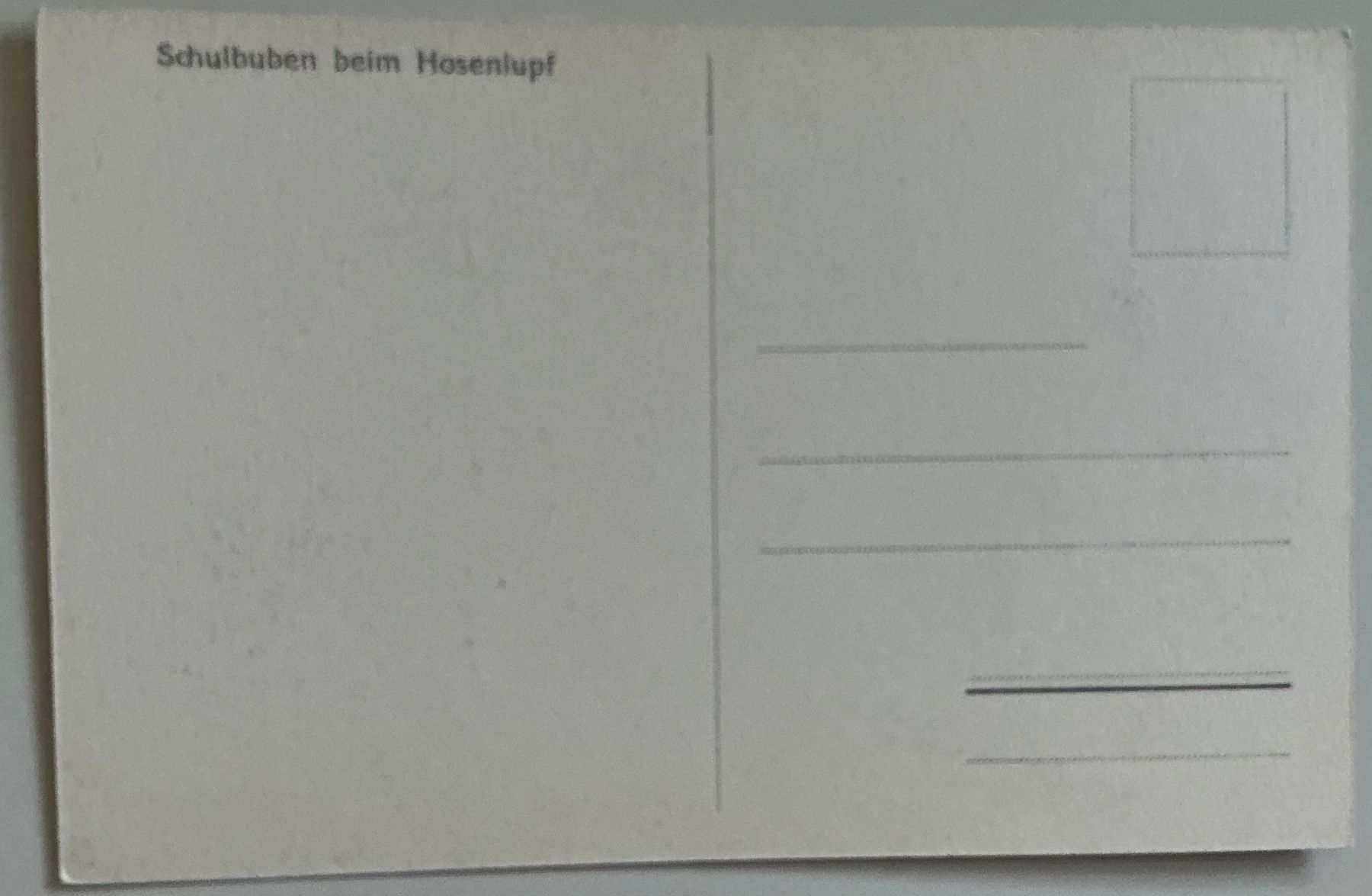 Cartoline postali: Alte AK Schulbuben beim Hosenlupf – Usato da Naters venduto da seidengut 1