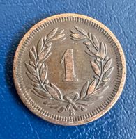 1 Rappen 1868 🇨🇭leicht gewölbt