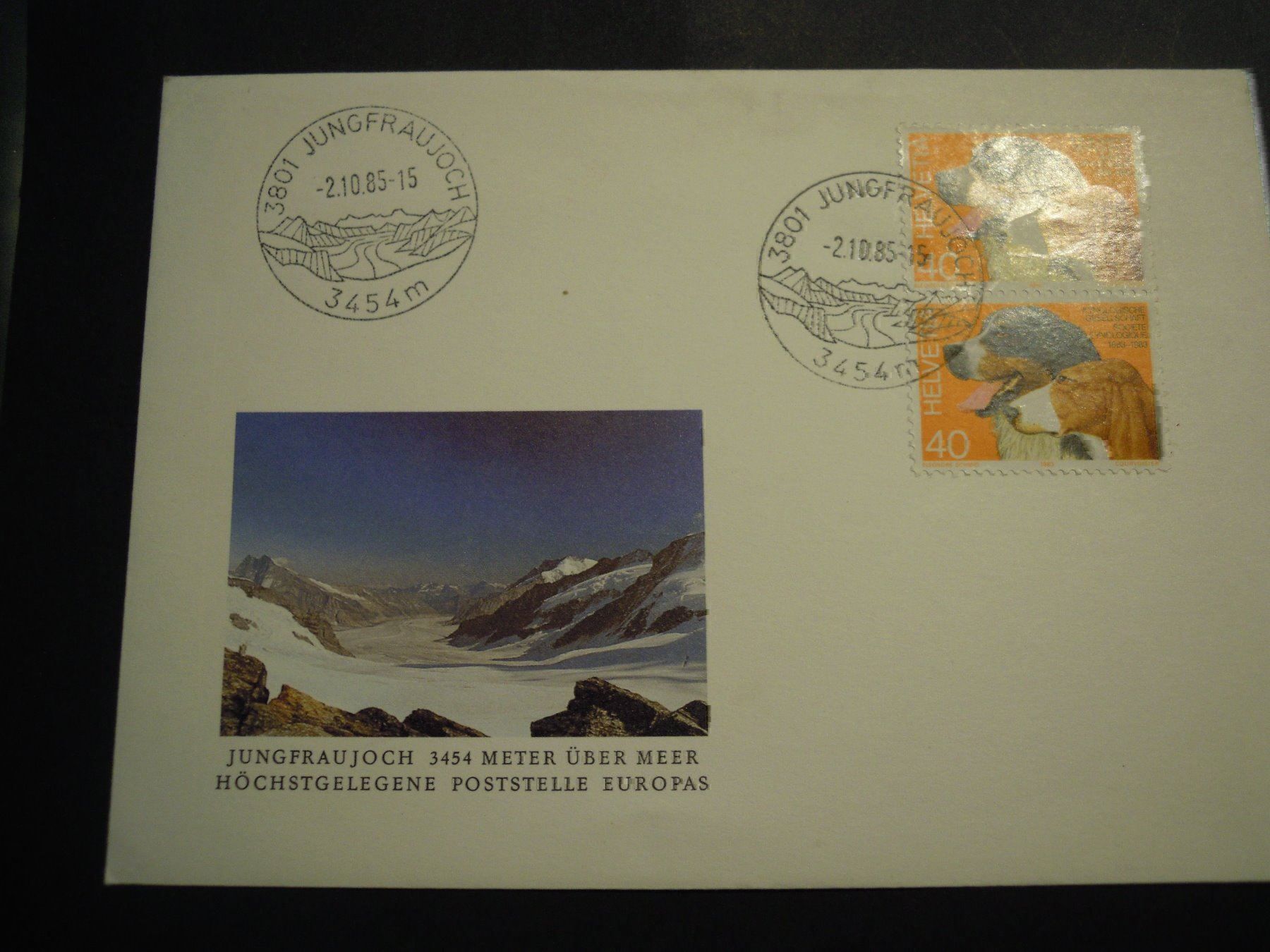 Alle Briefmarken: 1985, Brief, Stempel 02.10.1985 Jungfrau – Neu (gemäss Beschreibung) aus Muri b. Bern von Ricardoverkauf