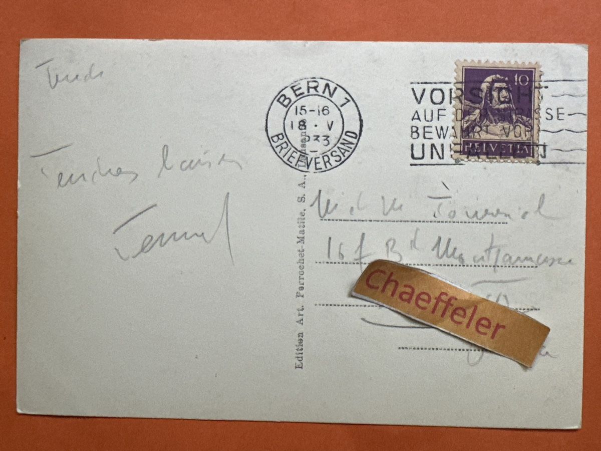Cartes postales: 1933 Bern, Kinderfresserbrunnen mit Kornhausplatz – D'occasion à Zürich par Chaeffeler 1