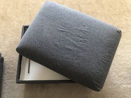 Hocker mit Stauraum Vimle Ikea Lejde grau/schwarz