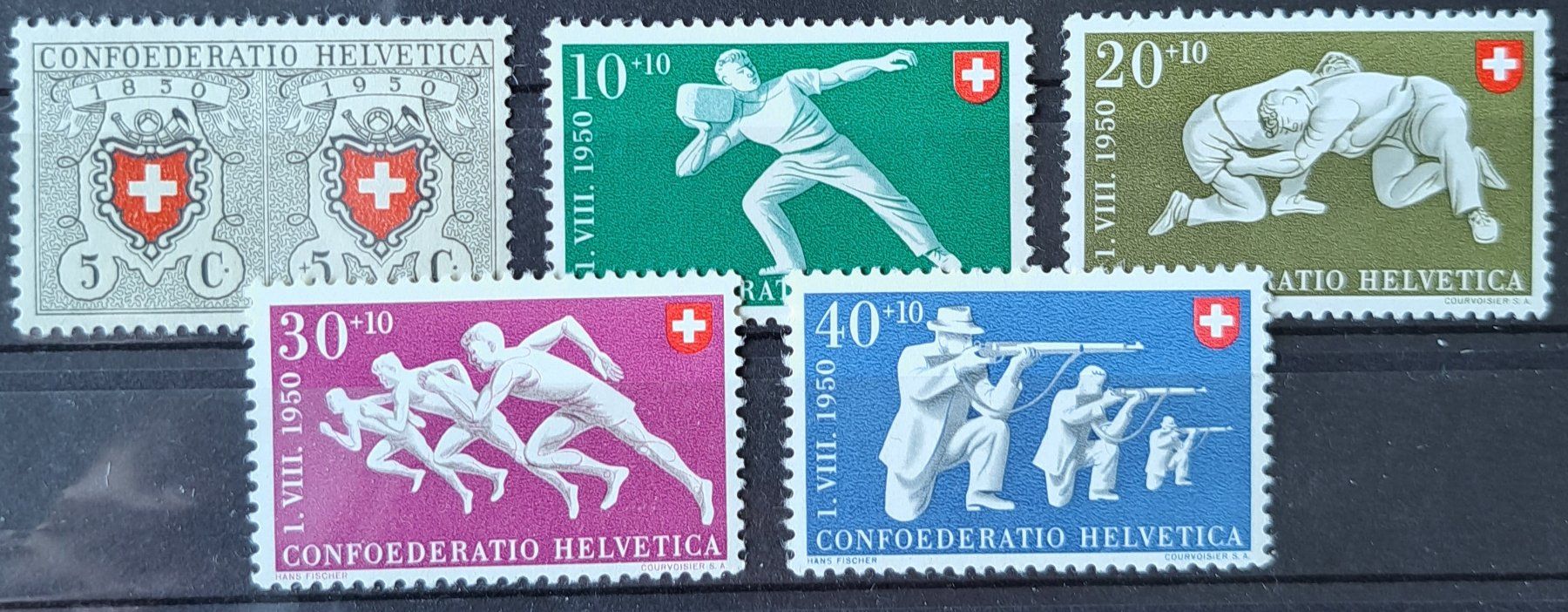 Tutti i francobolli: CH PP Satz - Série 1950 ** – Usato da Biel/Bienne venduto da ESOXMAN