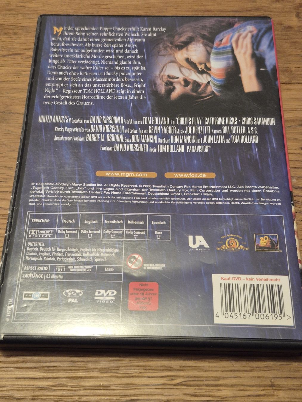 Tutti i DVDs: Chucky - Die Mörderpuppe (DVD)  – Usato da Oberembrach venduto da giu_7ksd 1