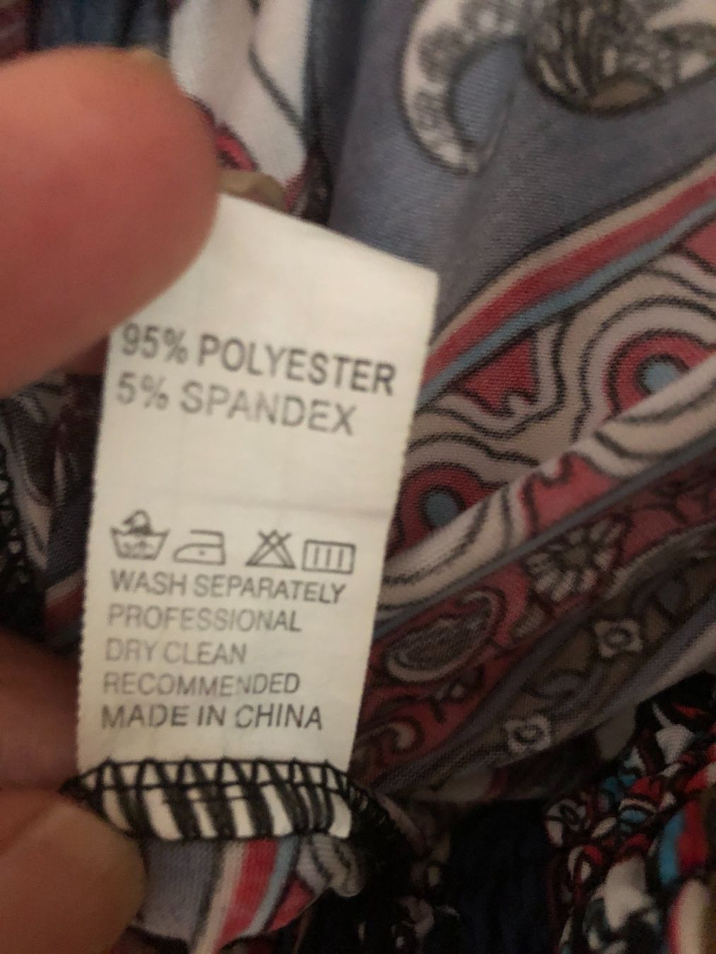 Pantaloni: Boho Freizeithose Gr. S/M Ethno-Muster Rot/Blau/Weiss Stretc – Usato da Basel venduto da Dasbrauchstdu 1