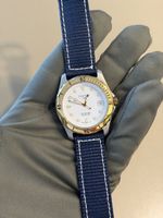 Orologio Certina DS, oro/acciaio, bianco, data, ottimo stato
