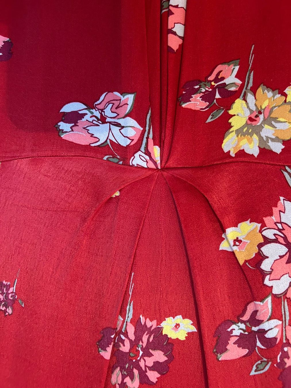 Vestiti: Sommerliches rotes Kleid mit Blumenmuster, Monsoon – Usato da Murten venduto da zia_6czz 5