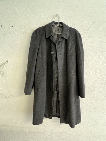 Herren Woll Mantel Sport Rex Menti Bach grau guter Zustand