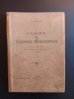 Cahier de Technique Microscopique Eugène Bujard