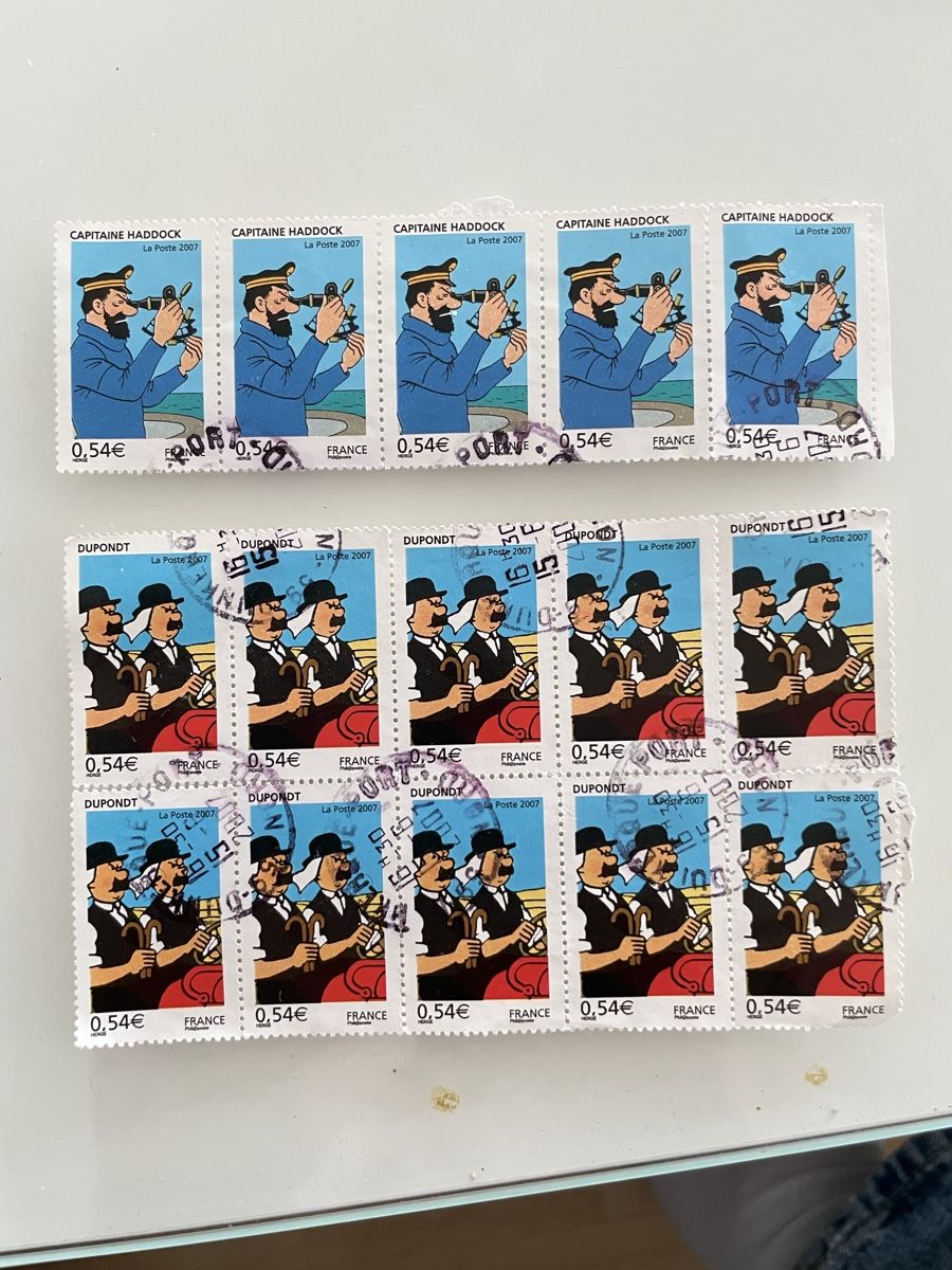 Alle Briefmarken: Tim und Struppi Briefmarken, Capitaine Haddock, Top! – Gebraucht aus Rothenburg von JiGaBi