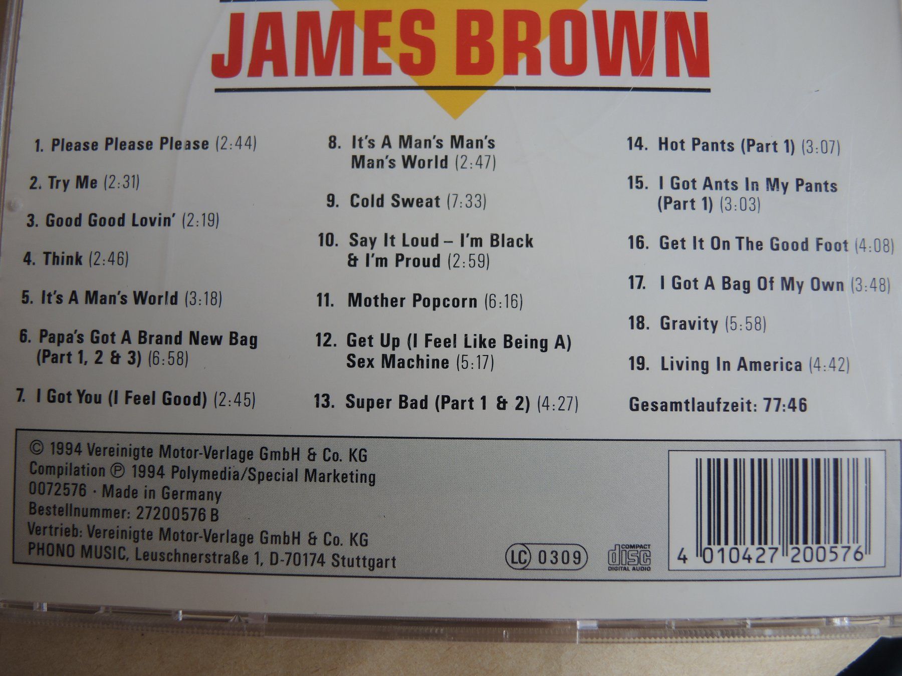CDs: CD - JAMES BROWN -  - Cold Sweat  BEST  ... – Gebraucht aus Rorschach von maeck8 3