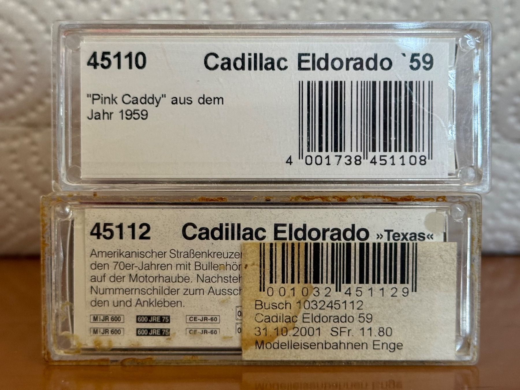 Busch Modellini d'auto: 2 Cadillac Eldorado 1959 1/87 Busch – Nuovo e nell'imballaggio originale da Morrens VD venduto da YannD02 3