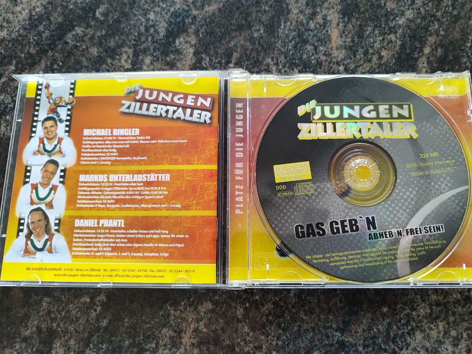 CD: CD, Die jungen Zillertaler  – Usato da Madiswil venduto da marmotte63 5