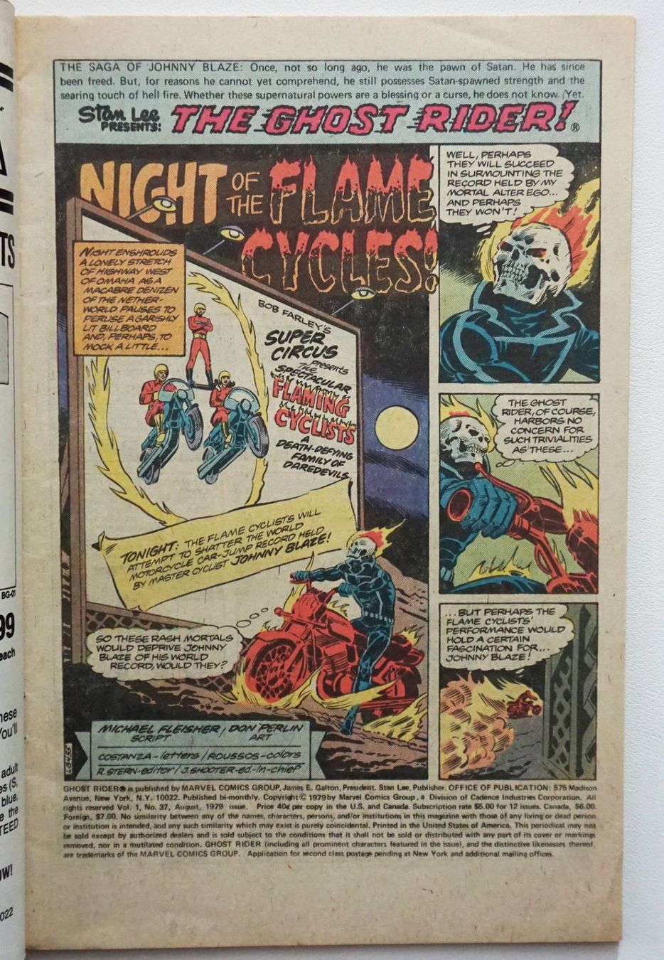Comics: GHOST RIDER #37 HIGH ROAD TO HELL MARVEL 1979 – Gebraucht aus Lugano von YouWantUS 1