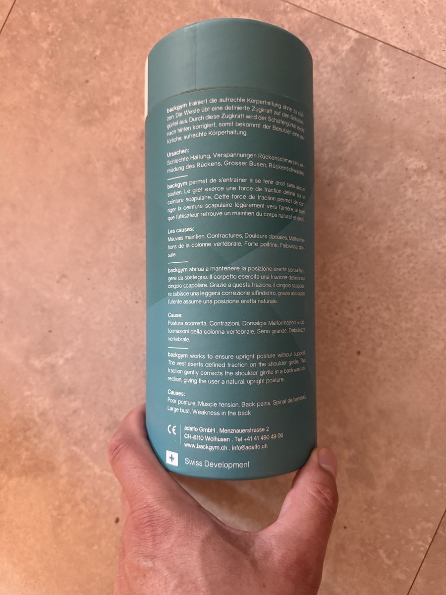 Letteratura sanitaria: Backgym Classic Haltungstrainer Grösse M mit Box – Usato da Buchs AG venduto da Yolanda_marc 1