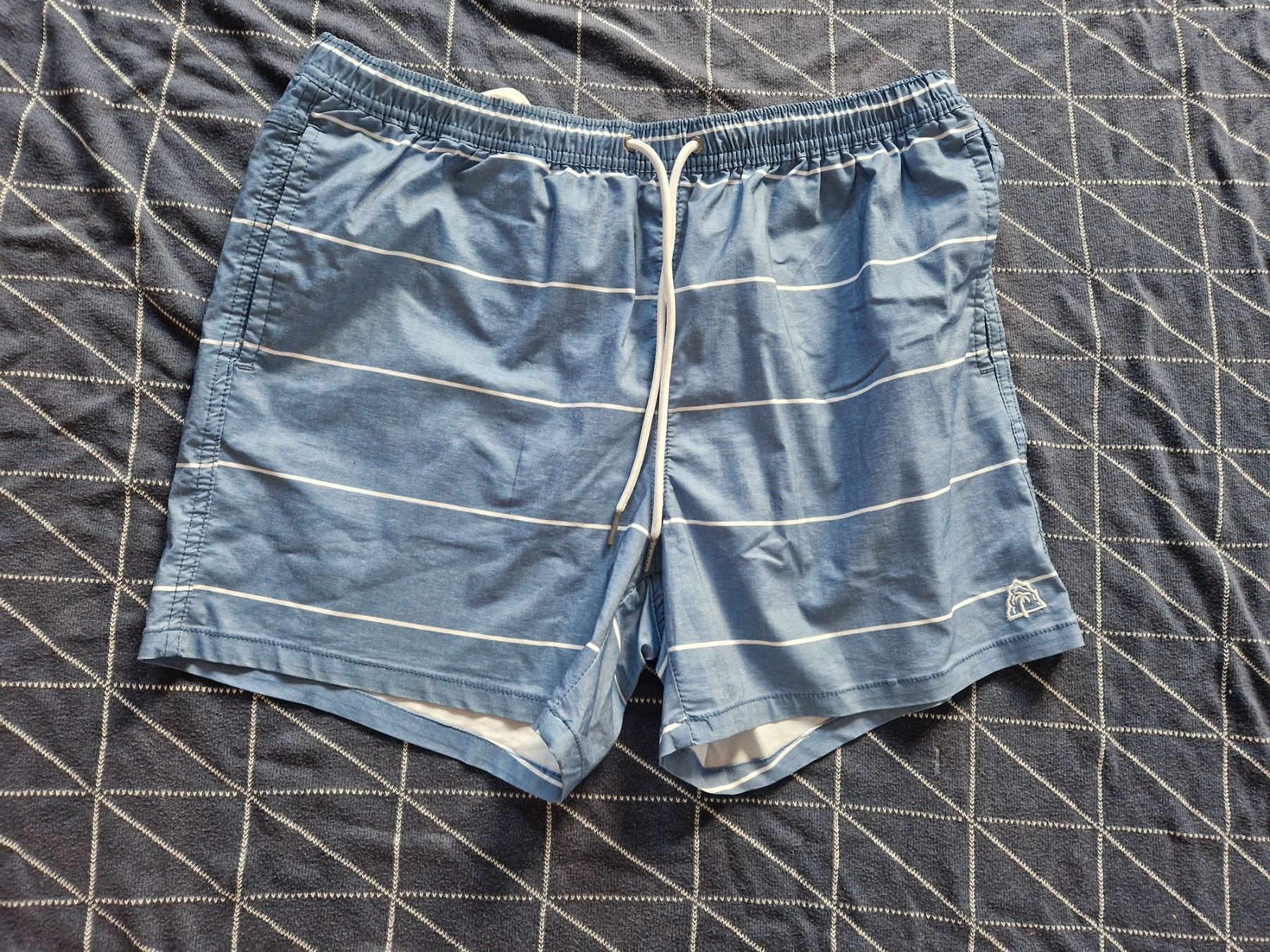 Costumi da bagno: Beach-Mountain Badehose, hellblau gestreift, Gr. L – Usato da MUEHLAU venduto da ibo_5c7d