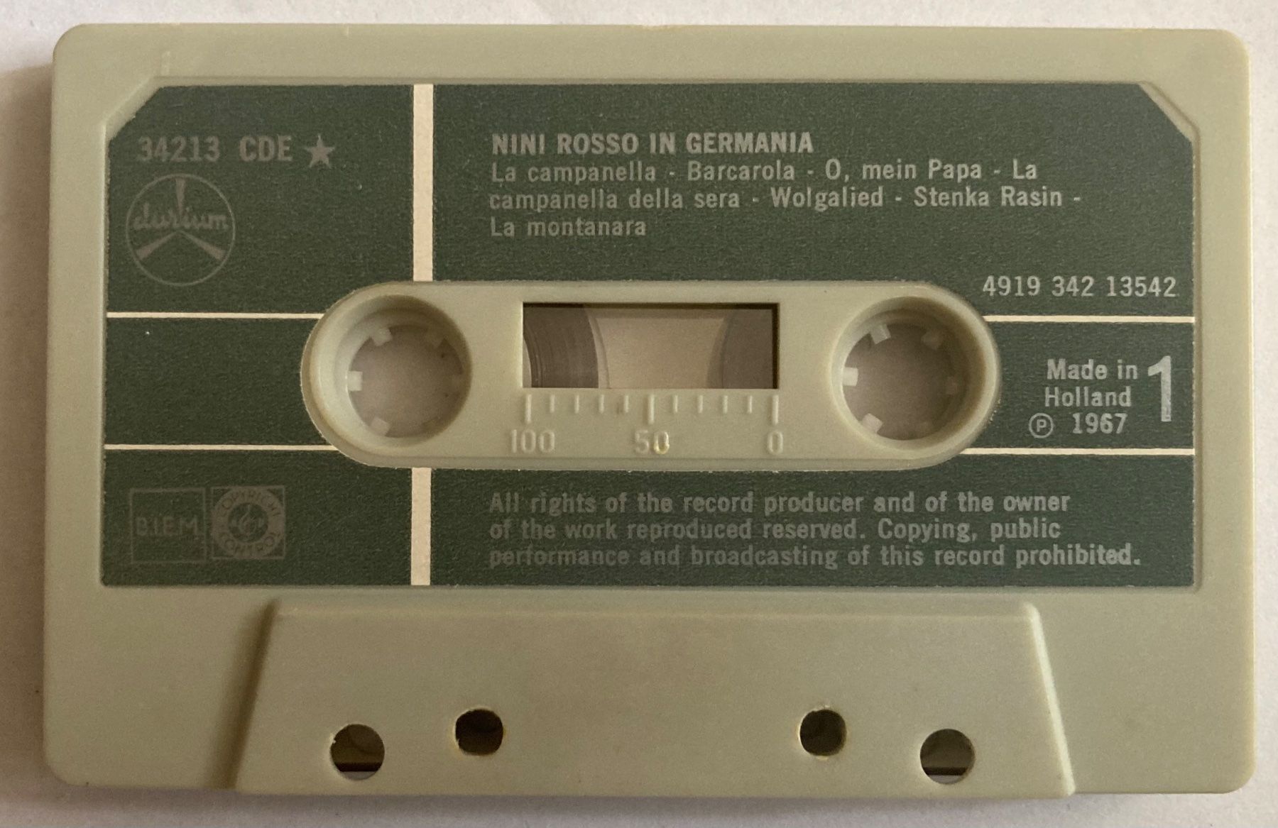 Cassettes audio: NINI ROSSO - NINI ROSSO IN GERMANY – D'occasion à Poliez-Pittet par Newtown-Records 2