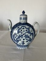 Teekanne, Blau Weiss Dekor, Asiatische Keramik