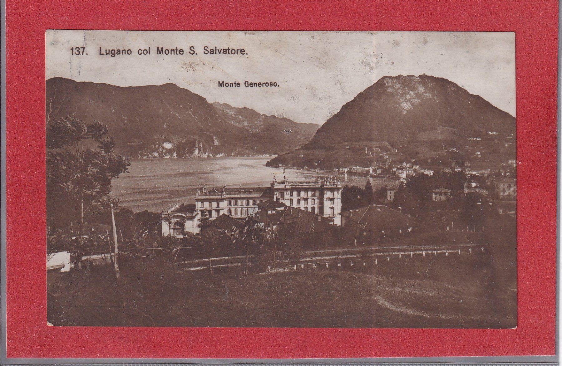 Ansichtskarten: Lugano - Vue générale - 1922 – Gebraucht aus Orvin von Pyaeschli
