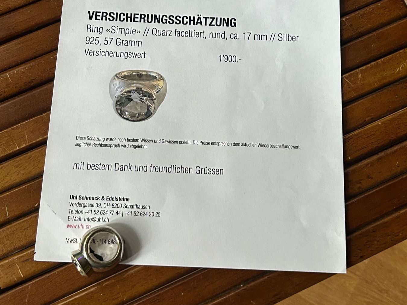 Anelli: Ring Silber & Quarz – Usato da Schaffhausen venduto da amwr 3