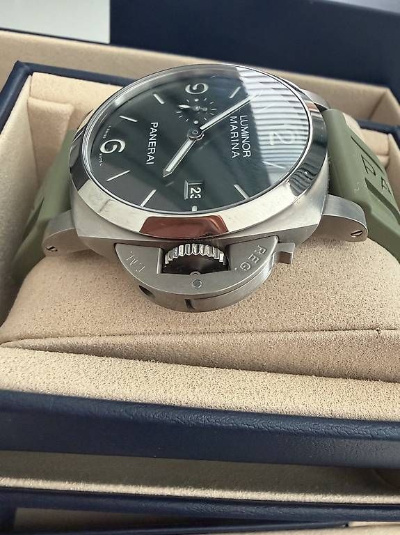 Panerai Orologi: Panerai Luminor Marina Titan-Green – Usato da Zürich venduto da timeio-swapwatch 6