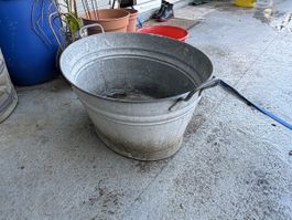 Zink Wanne Oval mit Henkel Gebraucht