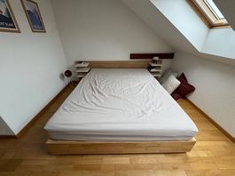 Bed frame with storage and headboard (opt. FREE mattress)