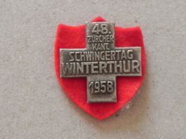Abzeichen Kantonal Schwingfest Schwingen Winterthur ZH 1958