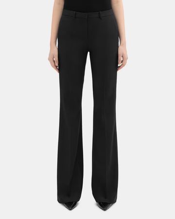 Damen Theory Hose Demitria Trousers in Good Wool in Schwarz