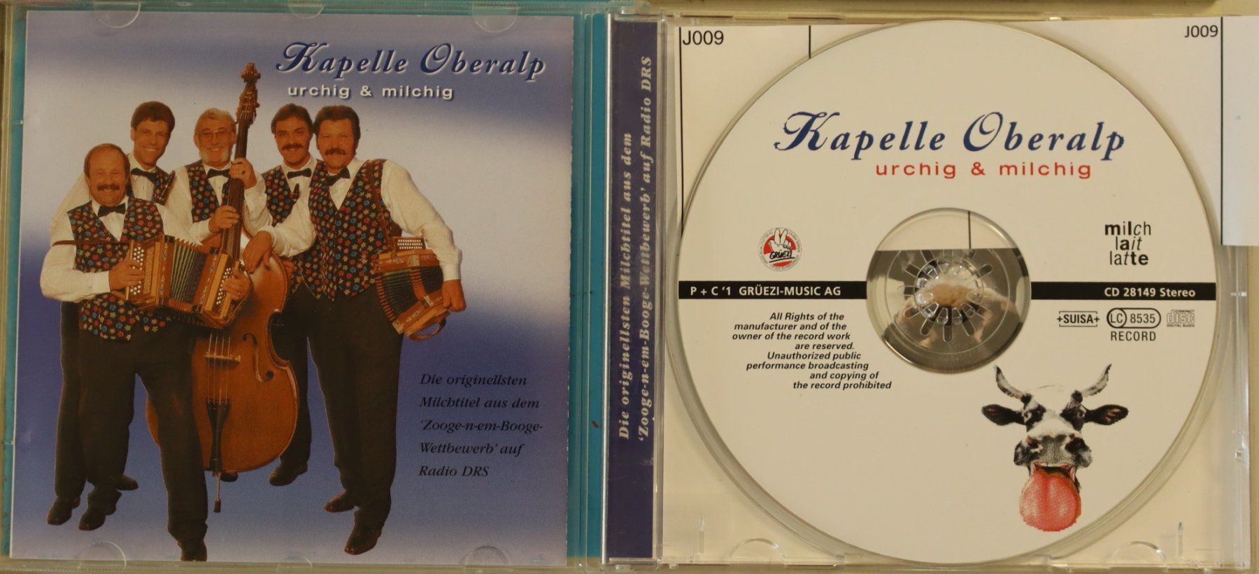 CDs: Kapelle Oberalp - Urchig & Milchig – Gebraucht aus Luzern von CONTENTI 1