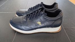 US Polo Assn. blue leather sneakers