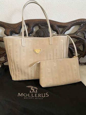 Original Maison Mollerus Shopper Bern Gold/beige NEU
